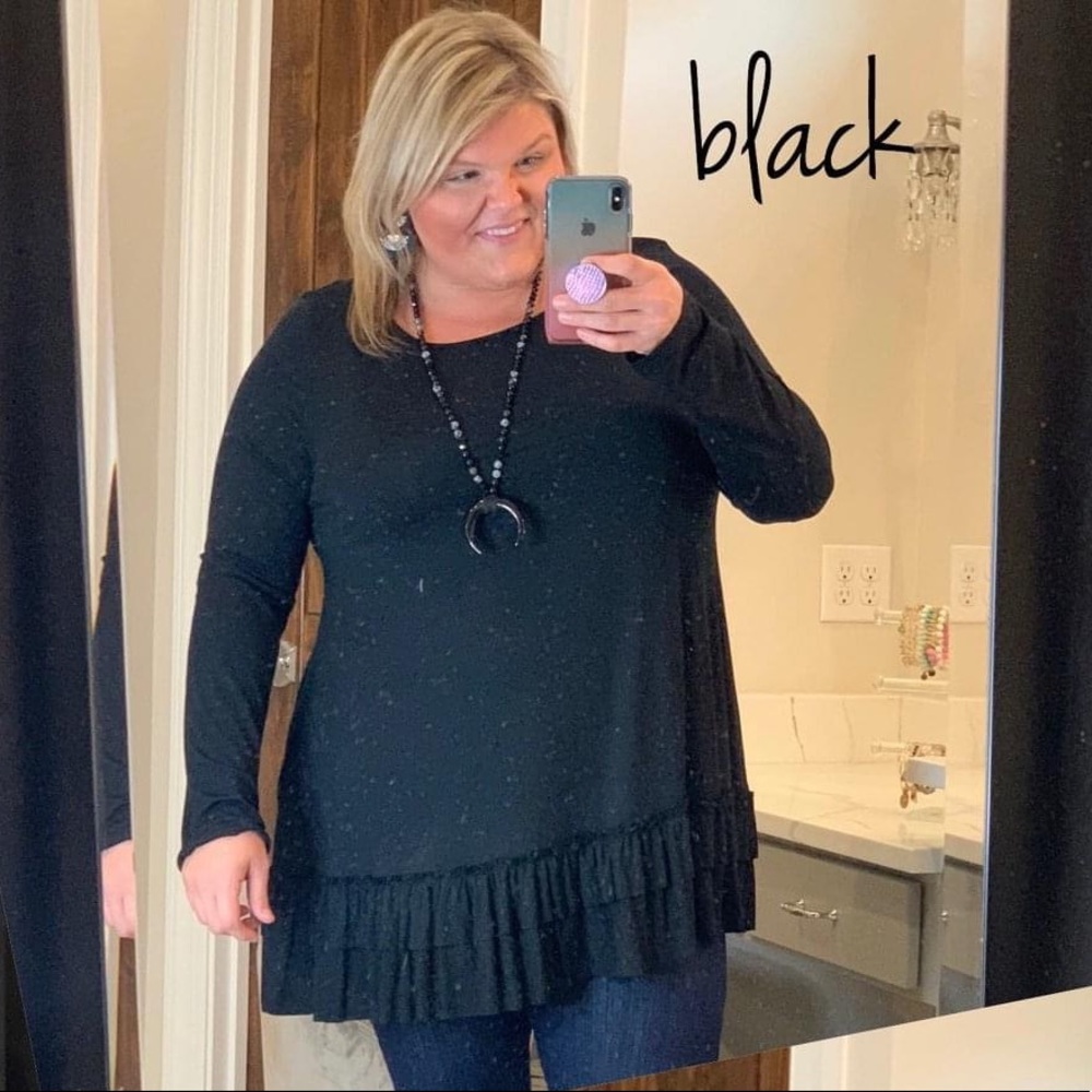 Black long sleeve tunic